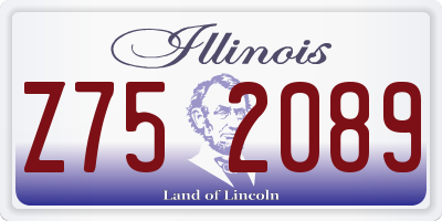 IL license plate Z752089