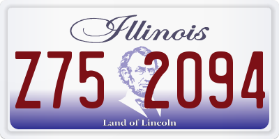 IL license plate Z752094