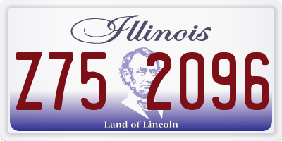 IL license plate Z752096