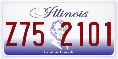 IL license plate Z752101