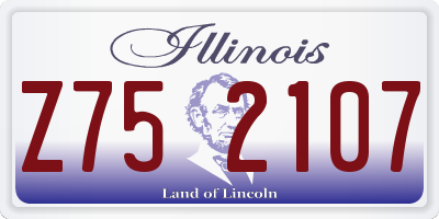 IL license plate Z752107