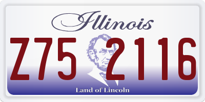 IL license plate Z752116