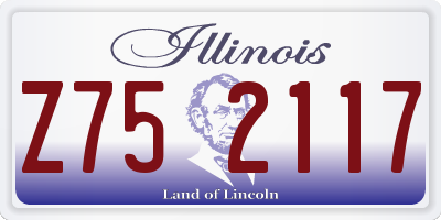 IL license plate Z752117