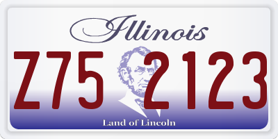 IL license plate Z752123