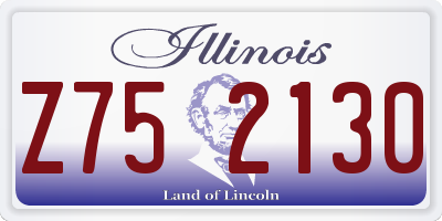 IL license plate Z752130