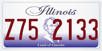 IL license plate Z752133