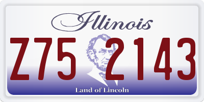IL license plate Z752143