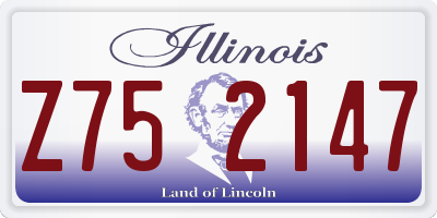 IL license plate Z752147