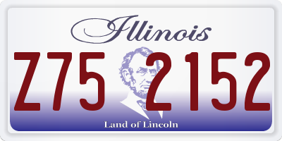 IL license plate Z752152