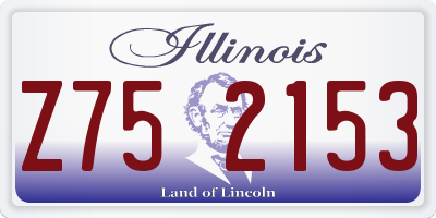 IL license plate Z752153