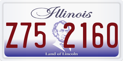 IL license plate Z752160