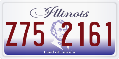 IL license plate Z752161