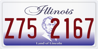 IL license plate Z752167