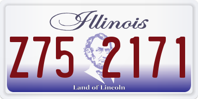 IL license plate Z752171