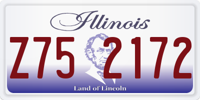 IL license plate Z752172