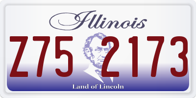 IL license plate Z752173