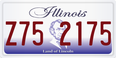 IL license plate Z752175