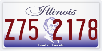 IL license plate Z752178