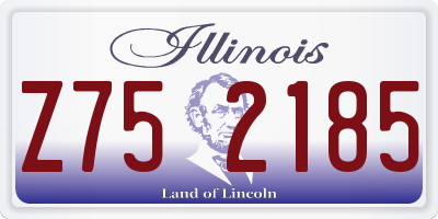 IL license plate Z752185