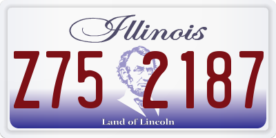 IL license plate Z752187