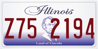 IL license plate Z752194