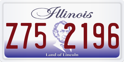IL license plate Z752196
