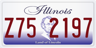 IL license plate Z752197