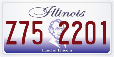IL license plate Z752201