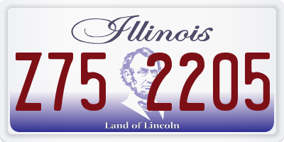 IL license plate Z752205