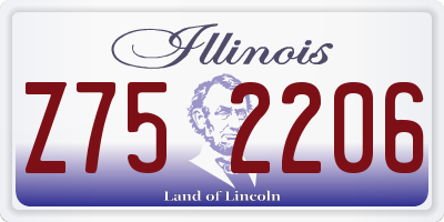 IL license plate Z752206