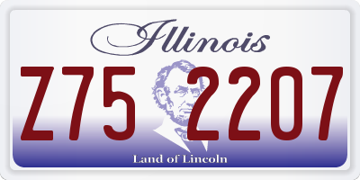 IL license plate Z752207
