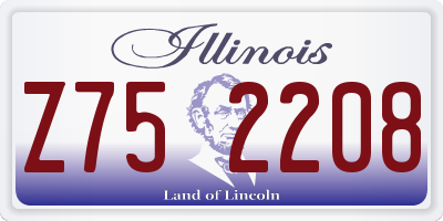 IL license plate Z752208