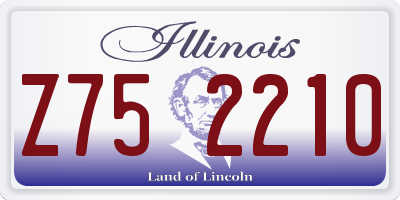 IL license plate Z752210