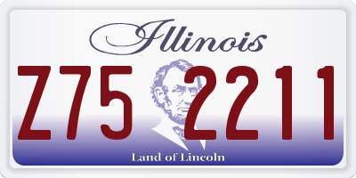 IL license plate Z752211