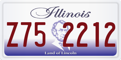 IL license plate Z752212