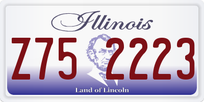 IL license plate Z752223