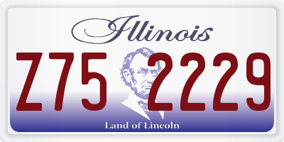 IL license plate Z752229
