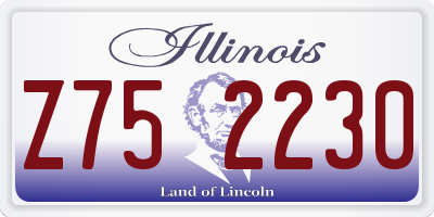 IL license plate Z752230