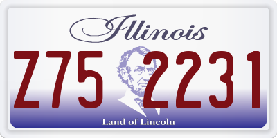 IL license plate Z752231