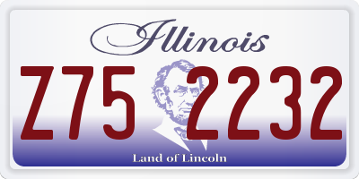 IL license plate Z752232