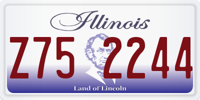 IL license plate Z752244