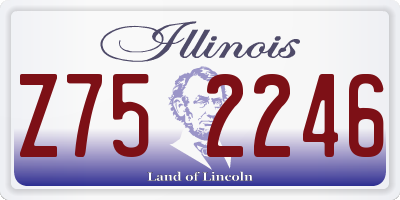 IL license plate Z752246