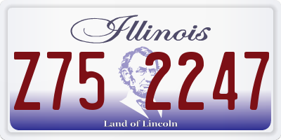 IL license plate Z752247