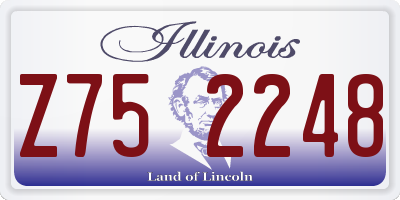 IL license plate Z752248