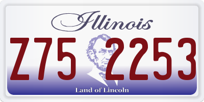 IL license plate Z752253