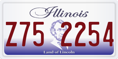 IL license plate Z752254