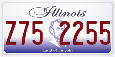 IL license plate Z752255