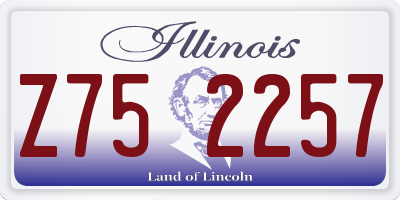 IL license plate Z752257