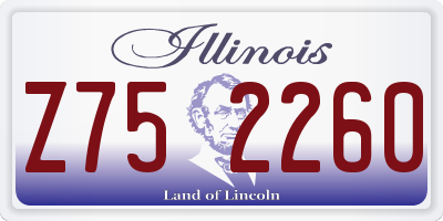 IL license plate Z752260