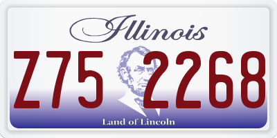 IL license plate Z752268